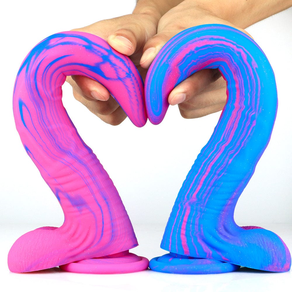 Deer Whip Bunter großer kleiner Dildo mit Saugnapf