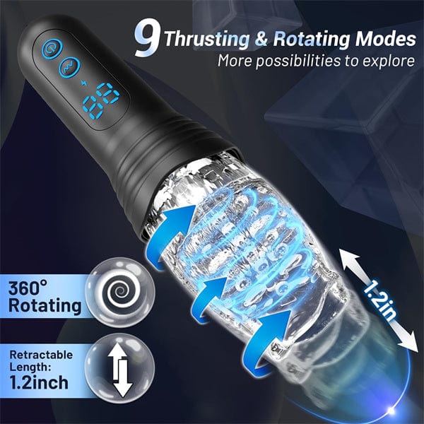 Gawk Gawk 4000 Masturbator Electric 9 Vibration Telescopic Modes