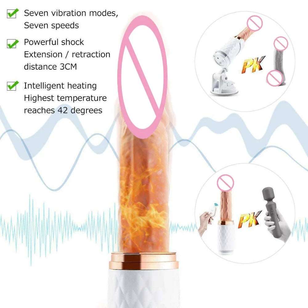 Automatic Telescopic Gun Vibrating Rod Massage Masturbation