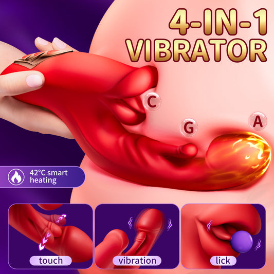 Red Lip Pro Biting Clit Scratching G Spot Vibrator