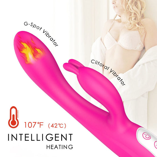 Female Masturbation Device Rabbit Heated Vibrator Waterproof