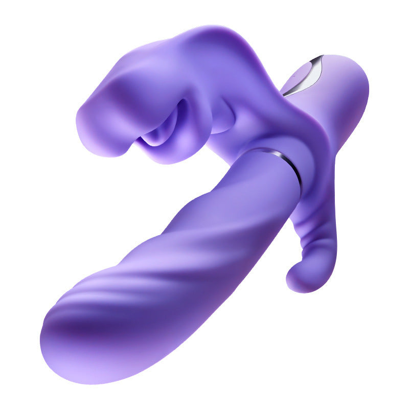 Rose Muncher 3 In 1 Mouth Biting Clitoris G Spot Thrusting Vibrator
