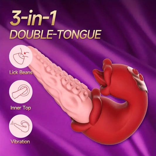 3 in 1 Rose Muncher Octopus Tentacle Swinging G-spot Vibrator