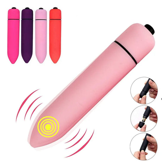 Fun Vibrator Mini Bullet Jump Egg Ten Frequency Vibration Tip Frosted Bullet