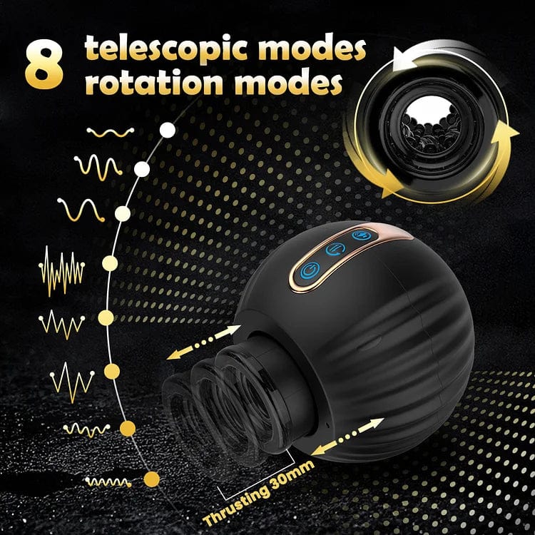 Automatischer rotierender männlicher Masturbator mit Stoßfunktion, Blowjob, Taschenmuschi