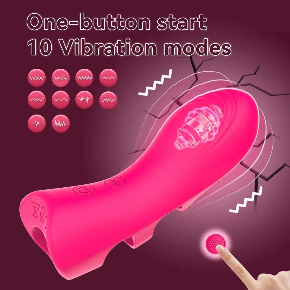 Fingervibrator Klitoris-G-Punkt-Massagegerät mit 10 Vibrationen für das Vorspiel zu zweit