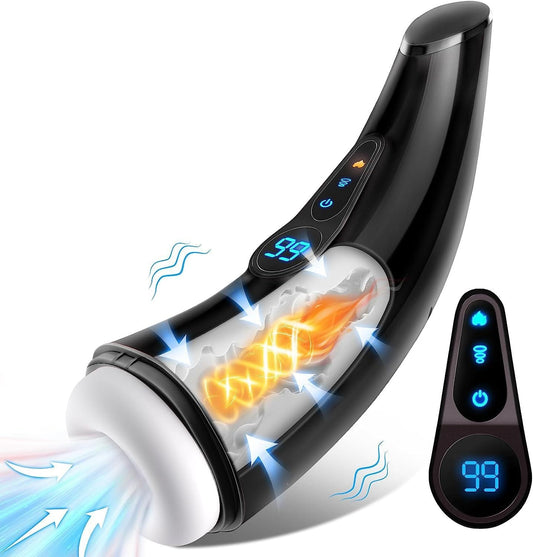 9 مص 9 جهاز استمناء اهتزازي للذكور، تدفئة المهبل، الاستمناء، مص القضيب