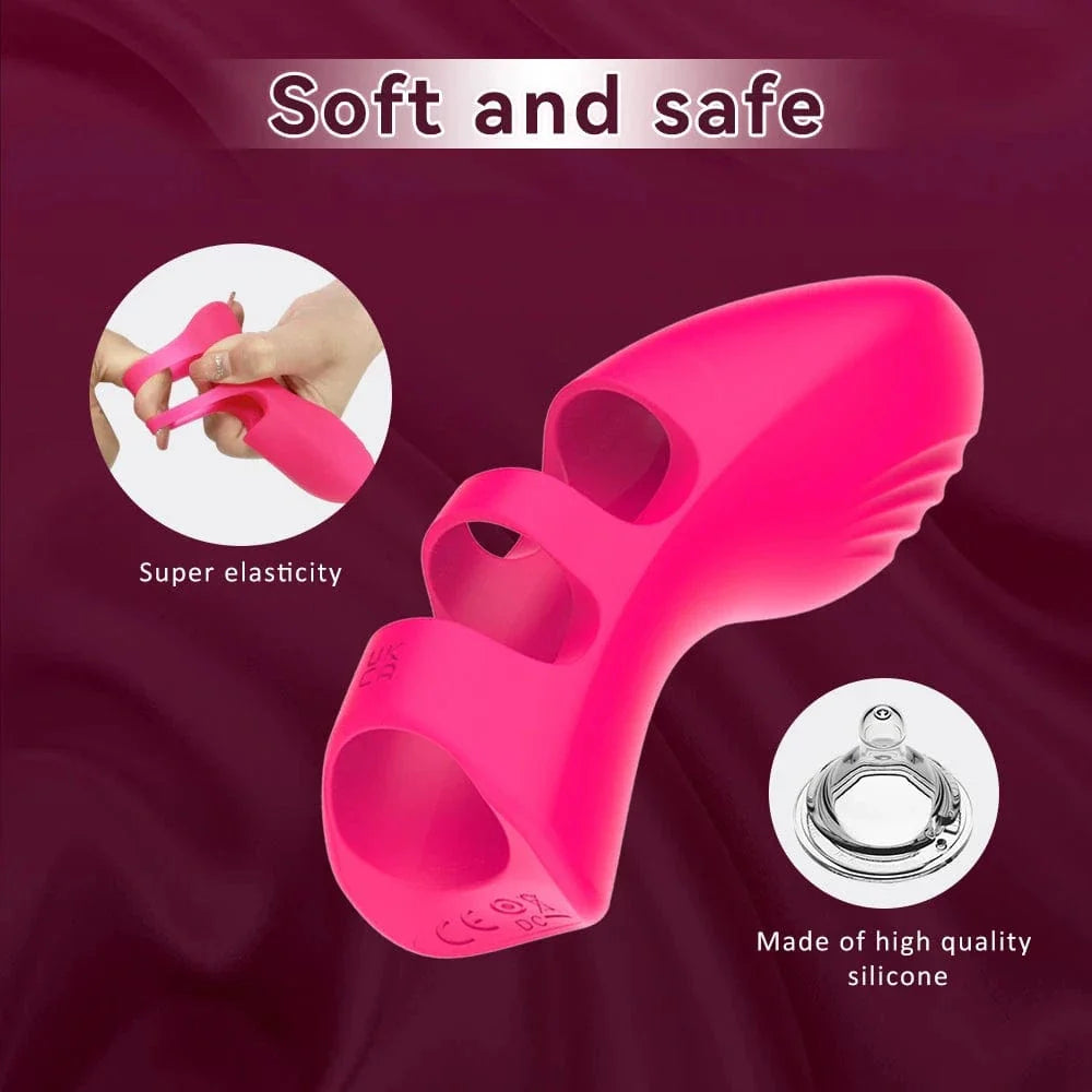 Fingervibrator Klitoris-G-Punkt-Massagegerät mit 10 Vibrationen für das Vorspiel zu zweit