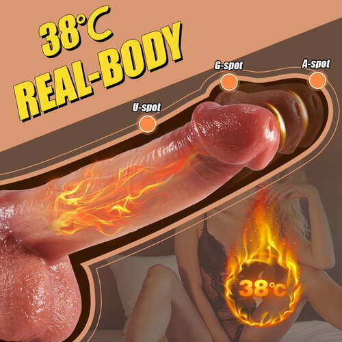 8.66 Inch 9 Vibrating Thrusting Swing Intelligent Heating Realistic Dildo