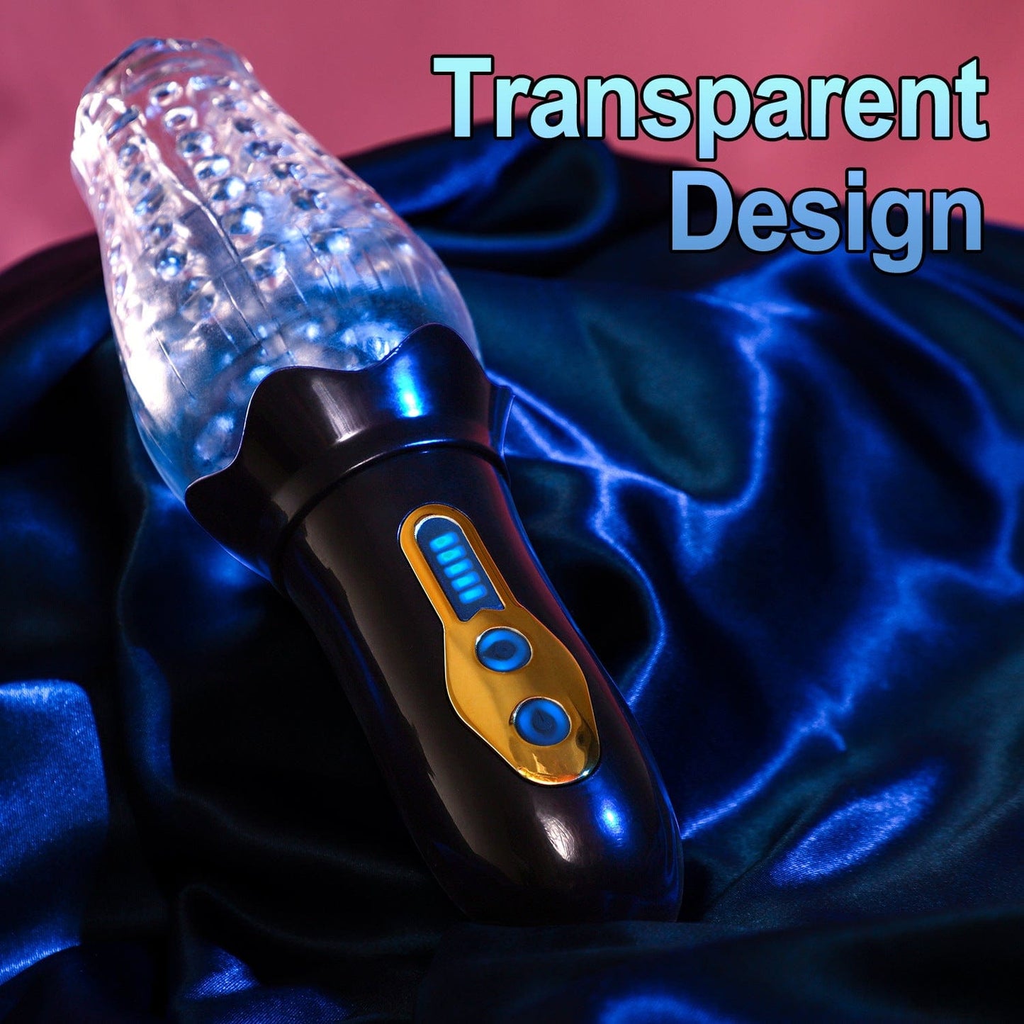 Male Rose Penistrainer Rotierender vibrierender Deepthroat-Masturbator