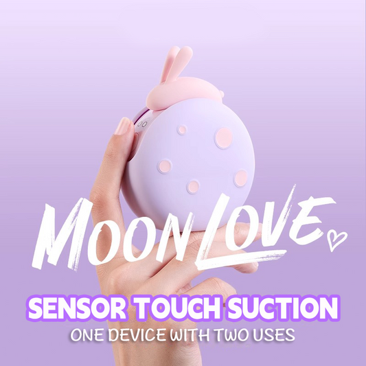 Moon Love Rabbit 2 in 1 Suction Egg Clitoral G Spot Vibrator Set