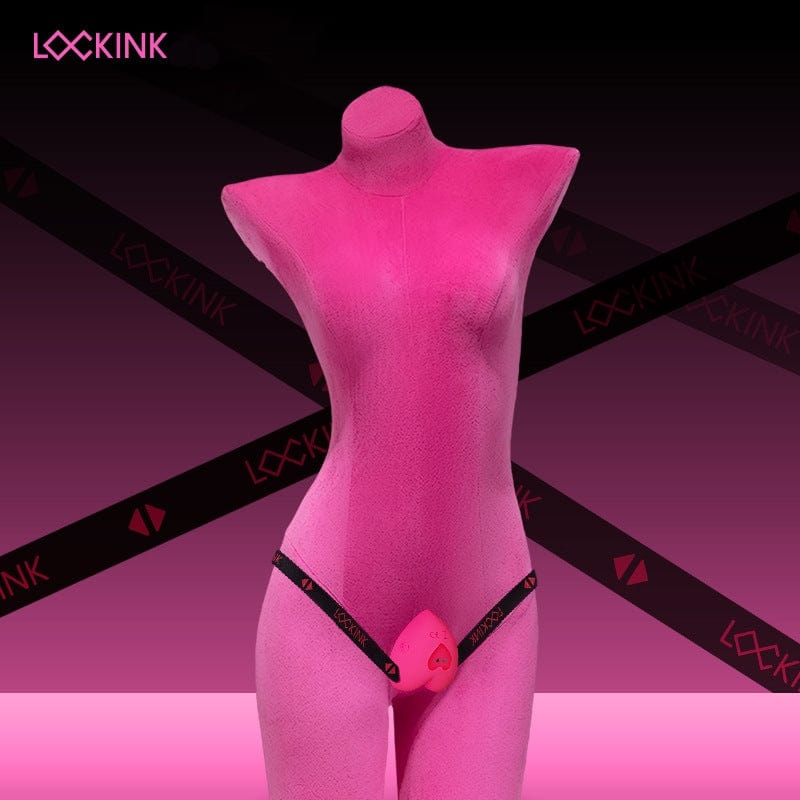 جهاز هزاز شفط البظر القابل للارتداء على شكل حب وردي من Lockink مع جهاز تحكم عن بعد