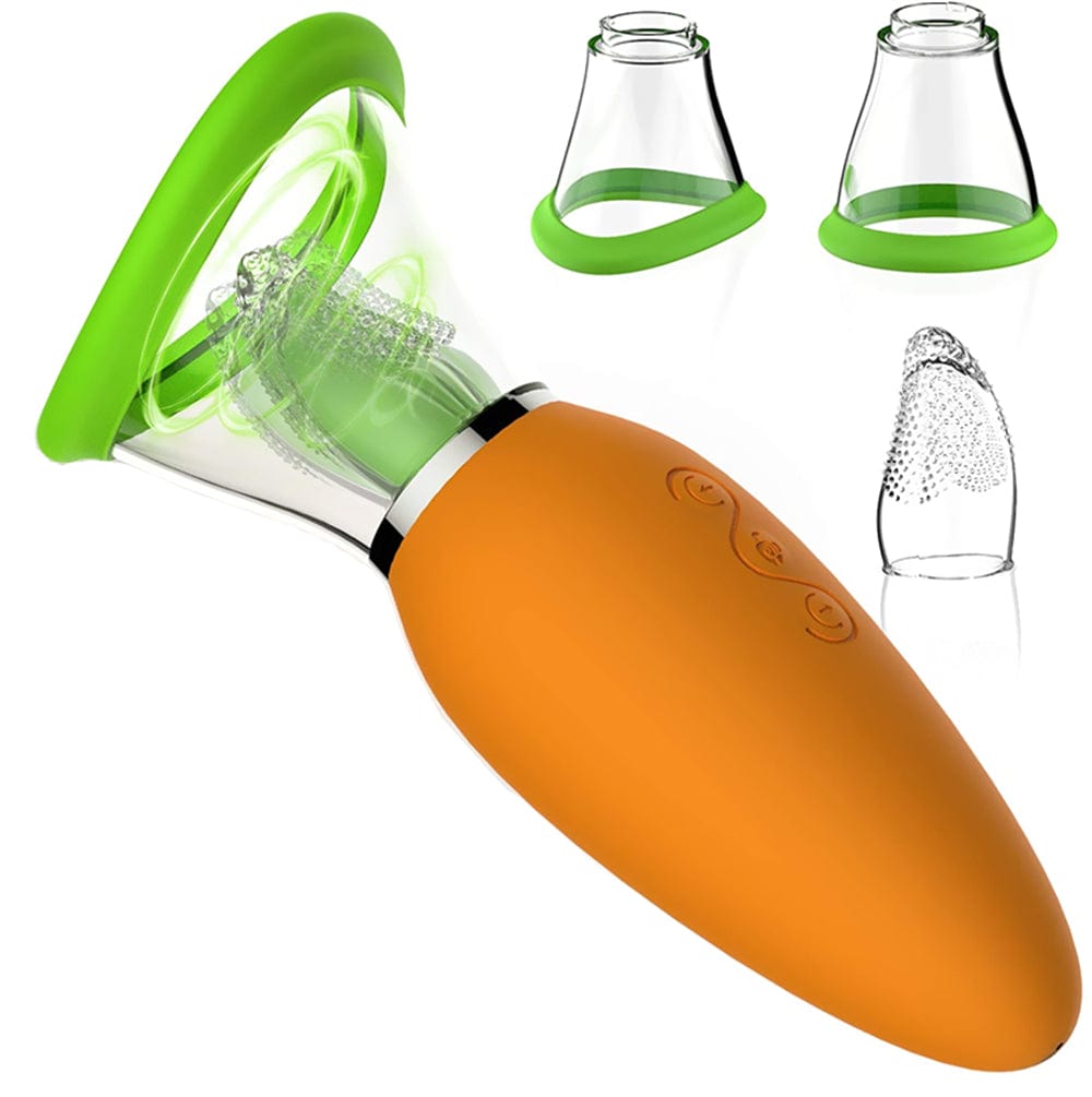 Carrot Vibration Automatic Heating Sucking Tongue Licker Pluggable