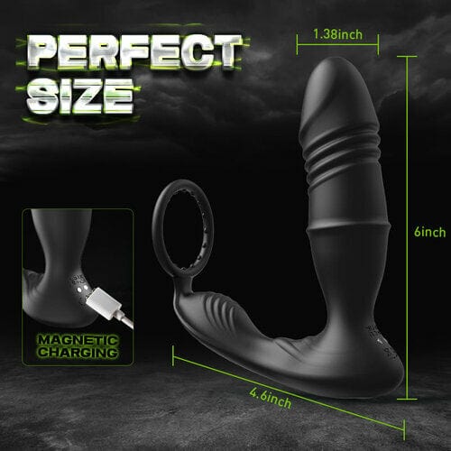 Mason APP Control 9-Telescopic Vibration Cock Rings Prostate Massager