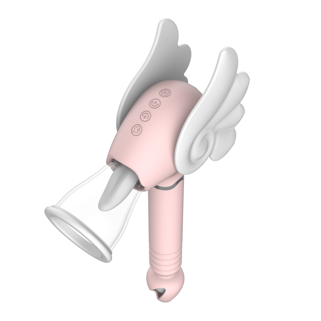 Magic Wand 4 in 1 Vacuum Suction Thrusting Clitoral G-spot Vibrator