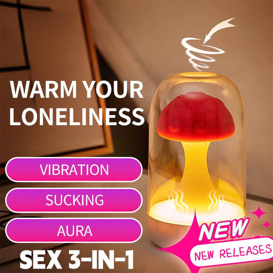 Mushroom Clitoral Sucking Stimulation Vibrator With Luminous Dust Cover