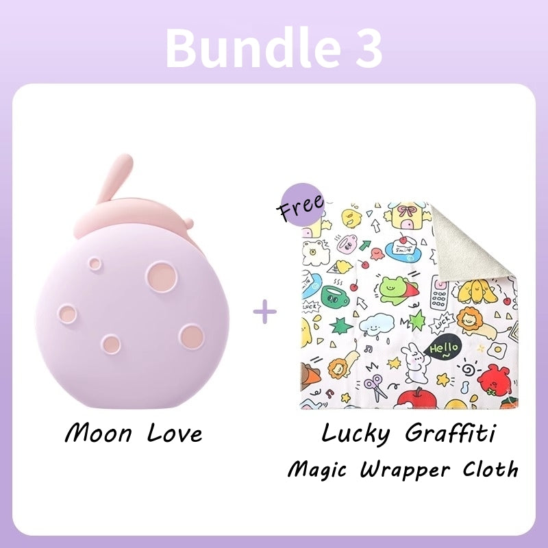 Moon Love Rabbit 2 in 1 Suction Egg Clitoral G Spot Vibrator Set