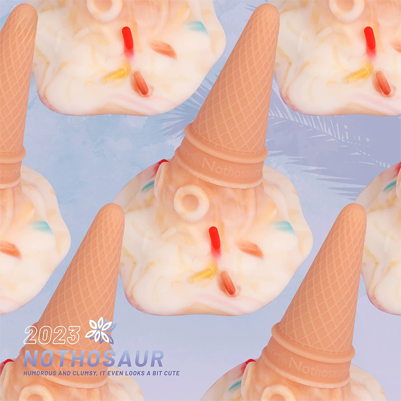 "Melted" Ice Cream Waffle Cone Fantasy Anal Dildo & Plug