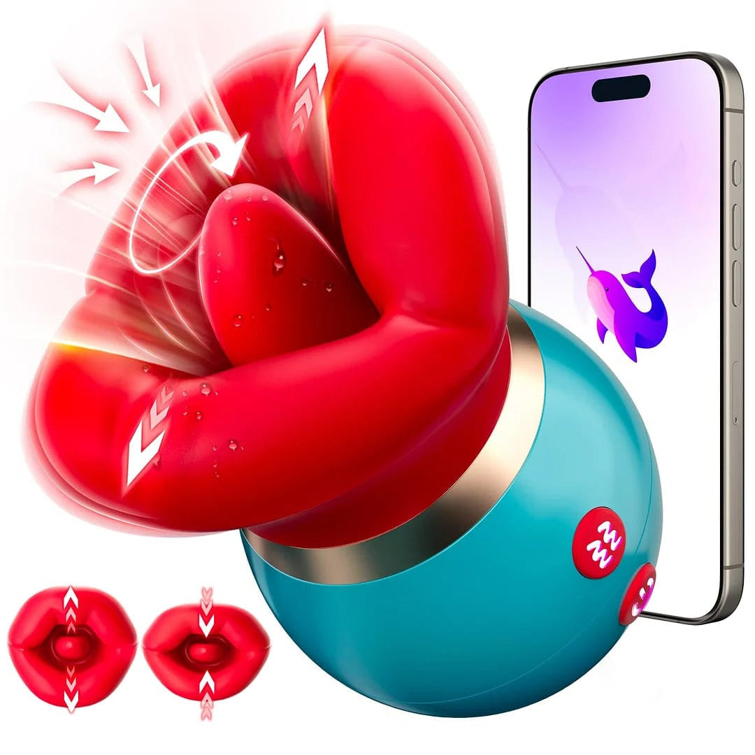 3 in 1 App Remote Control Big Mouth Vibrator With 360° Tongue Licking & Sucking & Vibrating