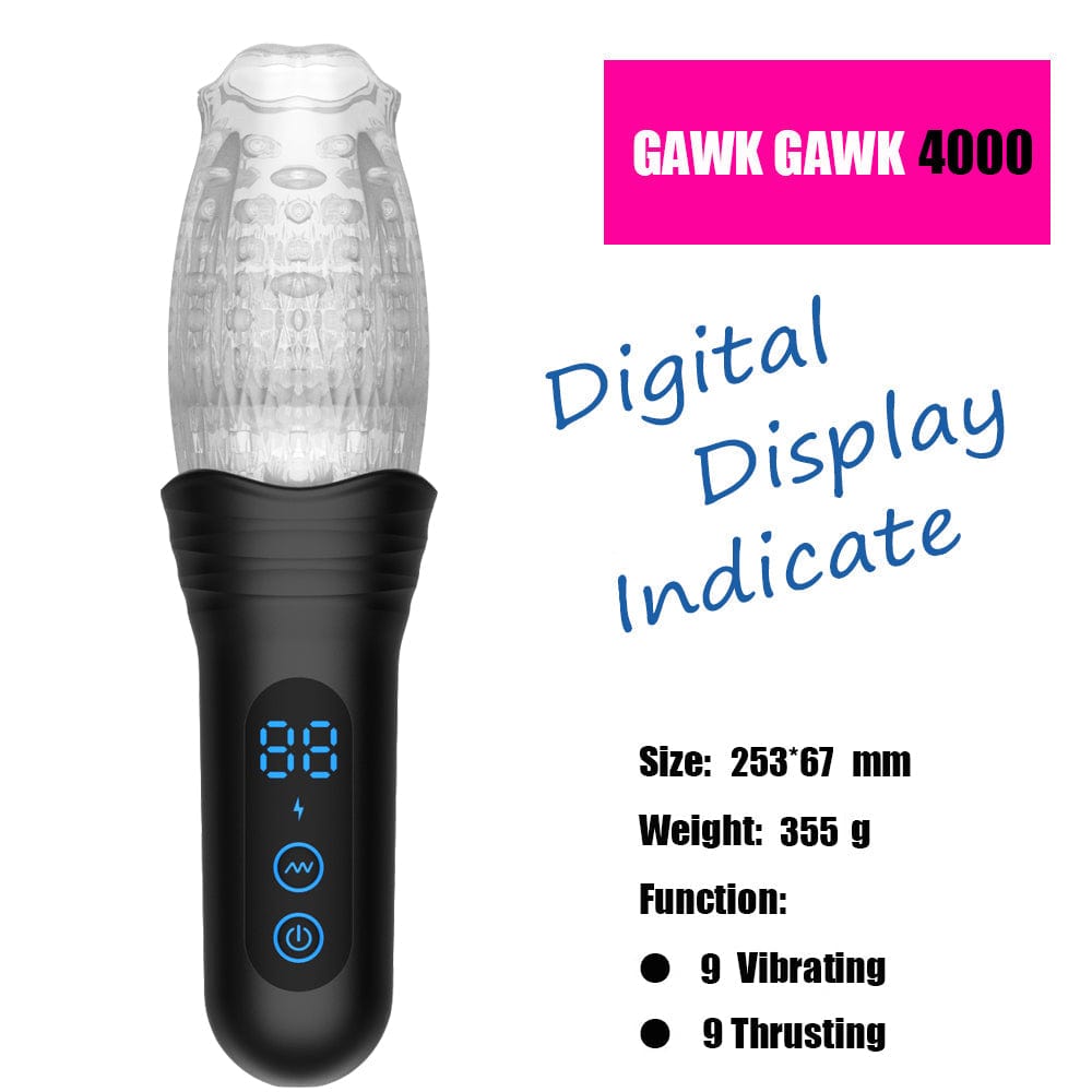 Gawk Gawk 4000 Masturbator Electric 9 Vibration Telescopic Modes