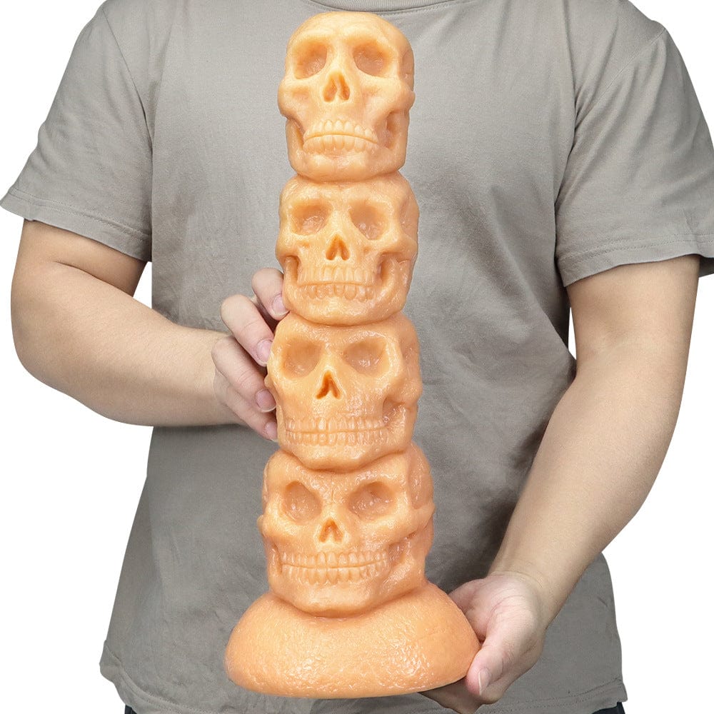 12,3 Zoll Totenkopf Riesen Butt Plug Riesiger Dildo