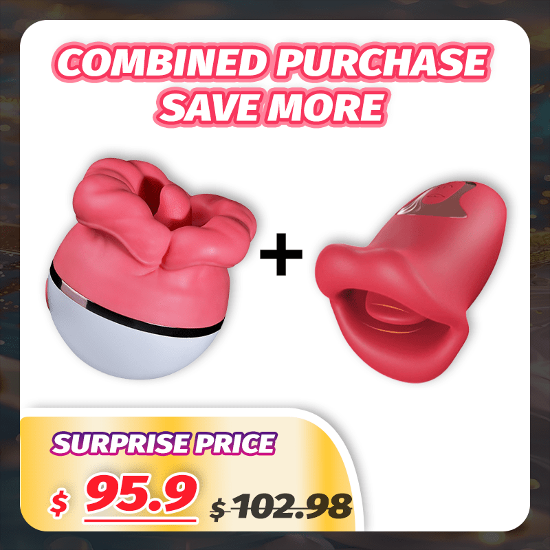 [Bundle Sale] Rose Big-Mouth Vibrator Set