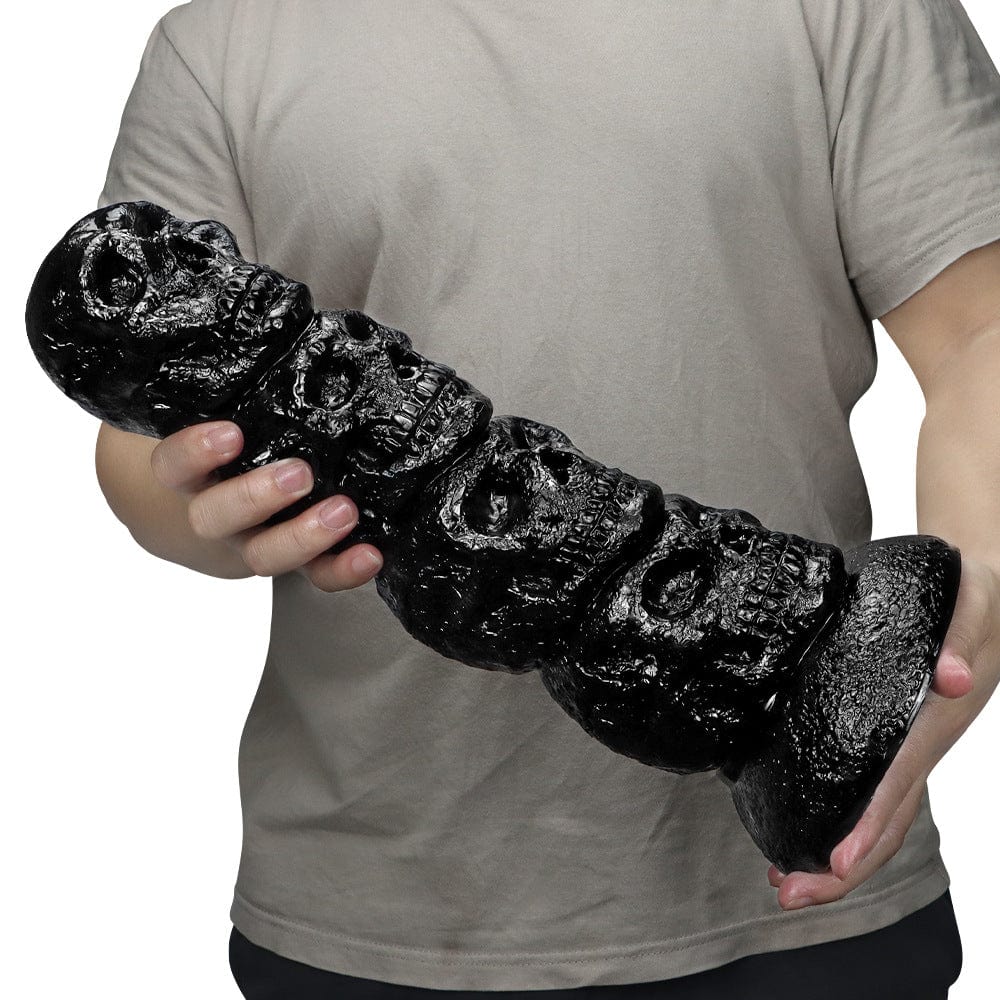 12,3 Zoll Totenkopf Riesen Butt Plug Riesiger Dildo