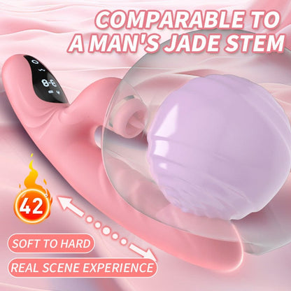 Elektrisch beheizter Vibrator, automatische Saug- und Stoßmaschine für Frauen