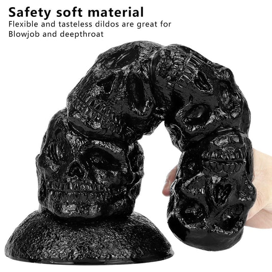 12,3 Zoll Totenkopf Riesen Butt Plug Riesiger Dildo