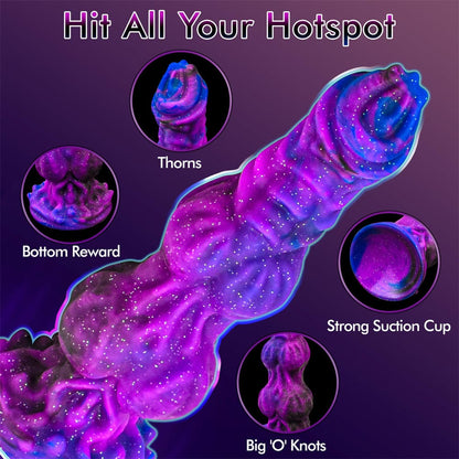 9,6 Zoll Monster Dildo Fantasy Horse Dildo mit 2 großen Knoten und starkem Saugnapf