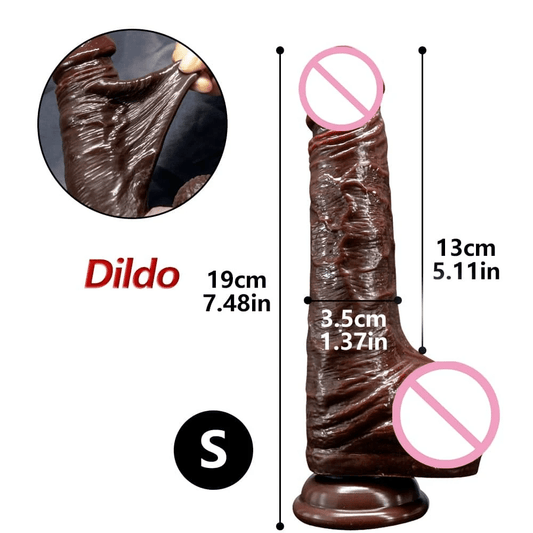 Realistische Dildos mit echtem Hautgefühl und verschiebbarem Vorhautdesign für Frauen
