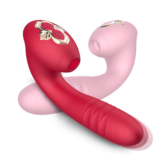 Saugvibration Teleskopvibrator Weibliche erotische Masturbationsgeräte für Erwachsene 