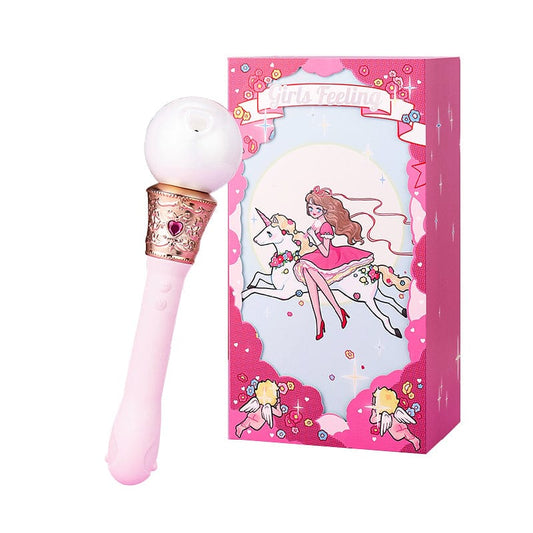 Girls Feeling 2-in-1 Unicorn Fairy Wand Vibrator mit 8 Saug- und 10 Vibrationsmodi