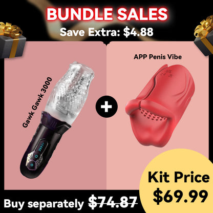 [Bundle Sale] Save 6.52% Off - Gawk Gawk 3000 & Lip Penis Vibrator
