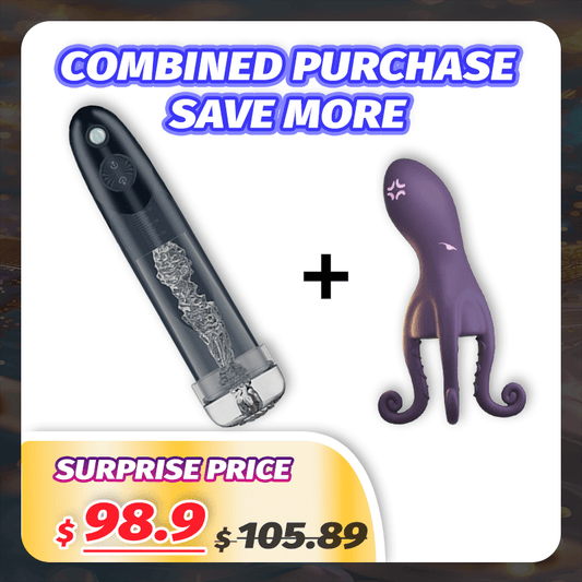 Male WaterSamurai Penispumpe und Octopus Penisvibrator-Set