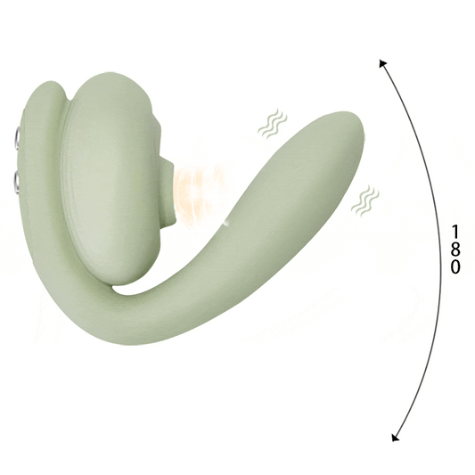 2-in-1-Klitoris-Saugvibrator für doppeltes Vergnügen 