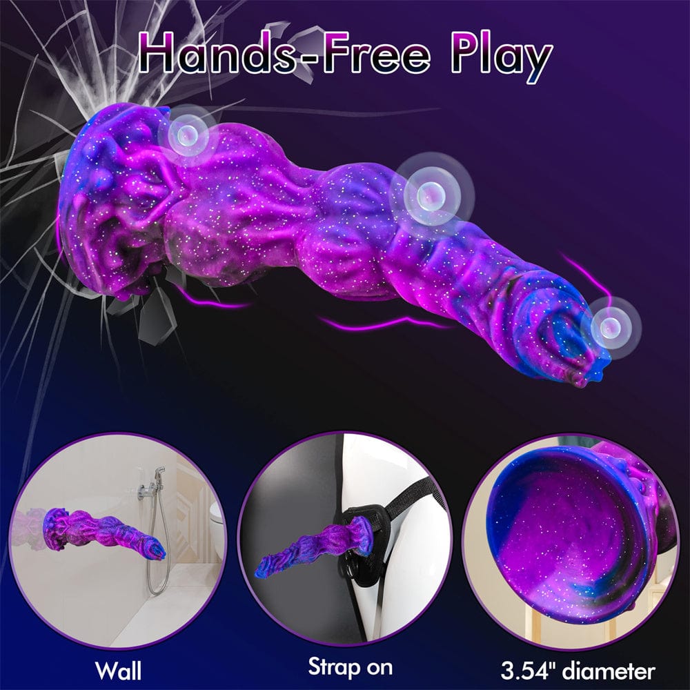 9,6 Zoll Monster Dildo Fantasy Horse Dildo mit 2 großen Knoten und starkem Saugnapf