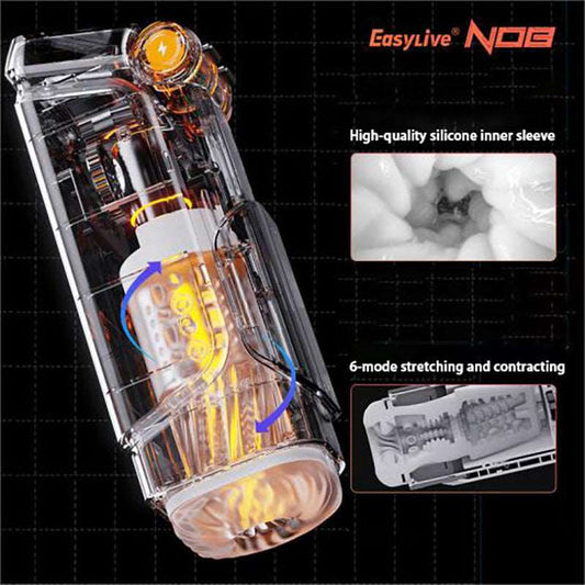 جهاز استمناء للرجال NO8 بثمانية ترددات دورانية وخمسة ترددات اهتزازية (مُقدم من Easylive)