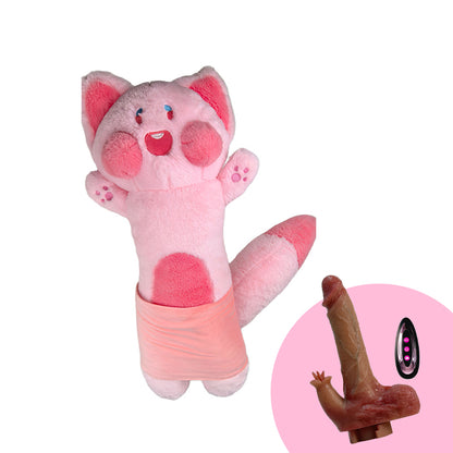 Plush Dildo Machine Thrusting Licking Dildo Machine Sex Toy With Remote Control