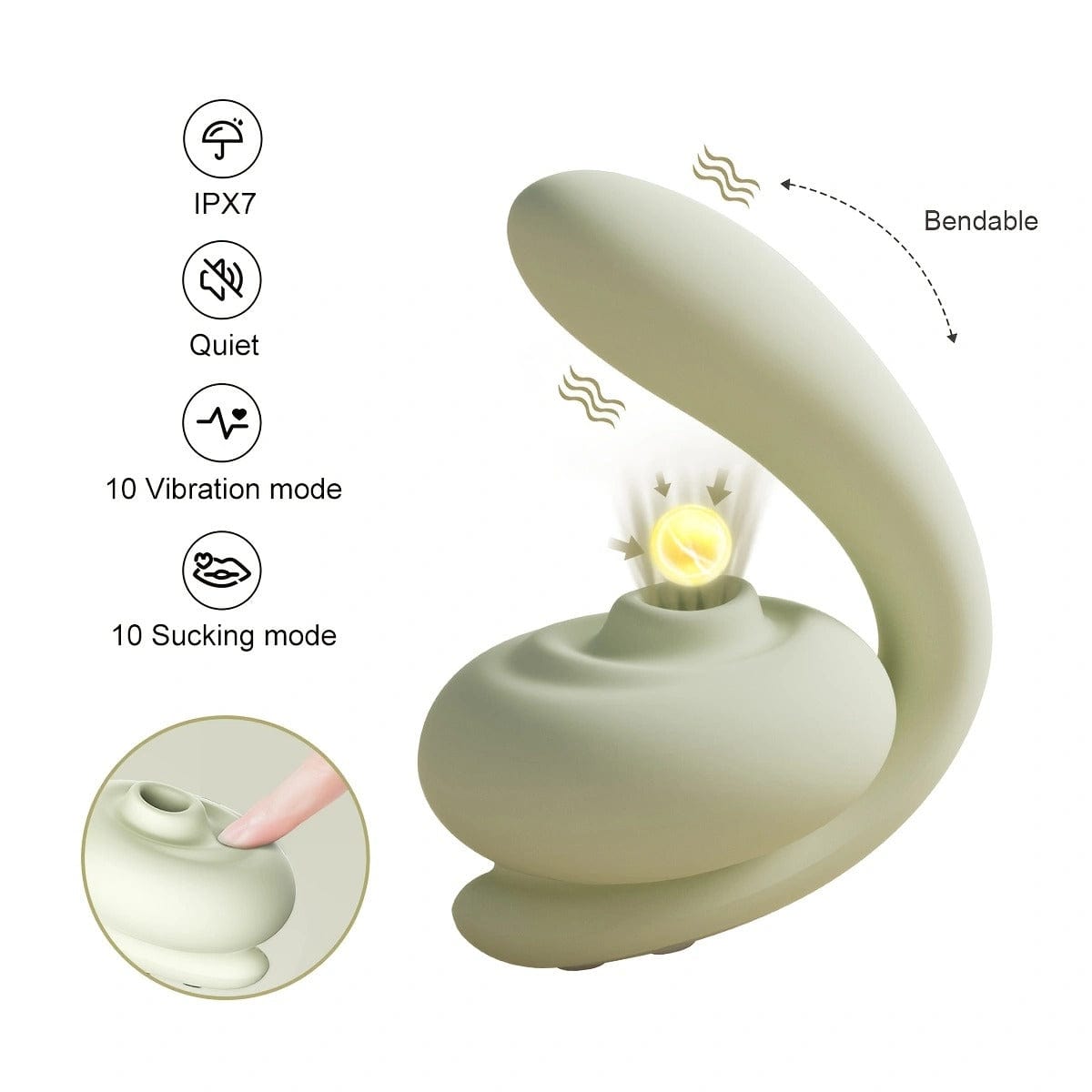 2-in-1-Klitoris-Saugvibrator für doppeltes Vergnügen 