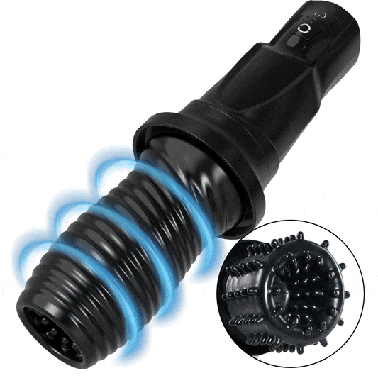Gawk Gawk Schwarz (mit Abdeckung) Tivino rotierender Vibrations-Masturbationsbecher für Männer 