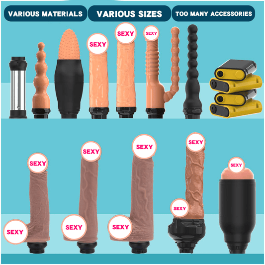 Ledertasche Sex Machine 1.0 und Kissen Dildo Maschine Zubehör 