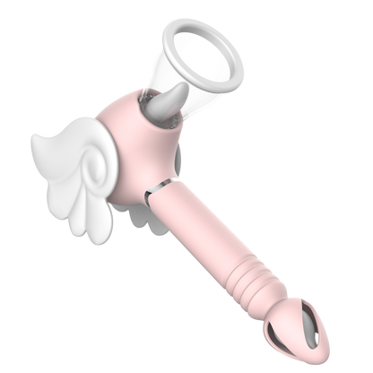 Magic Wand 4 in 1 Vacuum Suction Thrusting Clitoral G-spot Vibrator