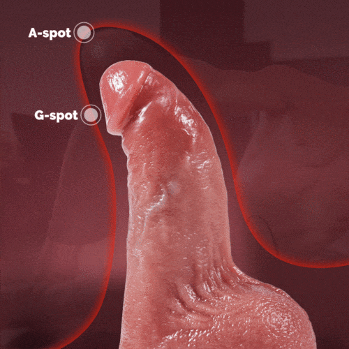 Derek Curved Glans, Gleitmittelfrei, P- und G-Punkt-Stimulation, realistischer Analdildo, Stoßfunktion, Heizung, Vibration