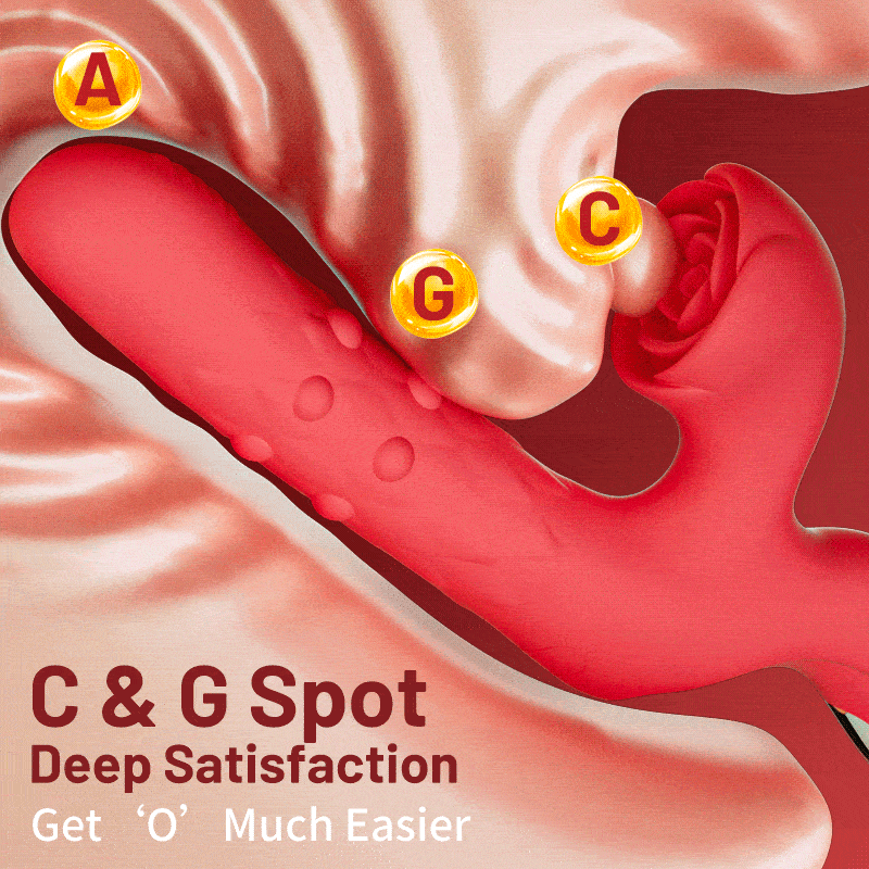 Rose 7 Thrusting Wiggling Clit Stimulator G-spot Vibrator