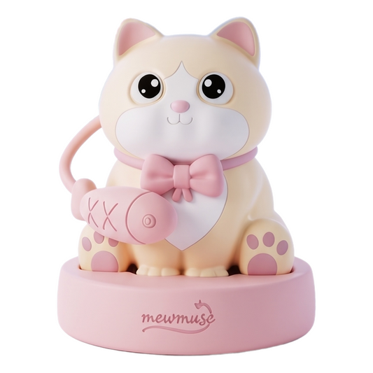 MEWMUSE PIPPA MIAO Cute Cat-Shaped Suction & G-Spot Vibrator Desk Toy Design