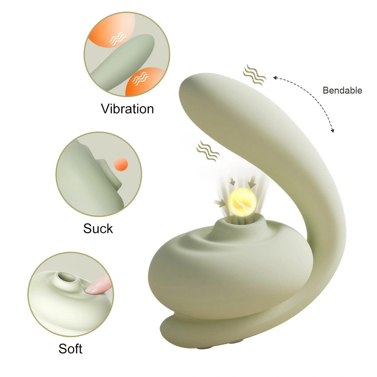 2-in-1-Klitoris-Saugvibrator für doppeltes Vergnügen 