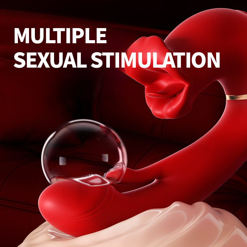 Rose Mucher Lip Biting &amp; Swing Klitoris-G-Punkt-Vibrator für Frauen