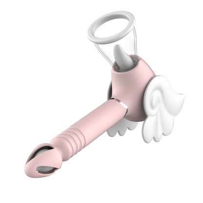 Magic Wand 4 in 1 Vacuum Suction Thrusting Clitoral G-spot Vibrator