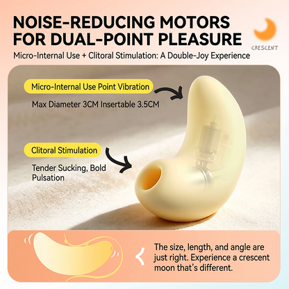 Crescent Moon Dual-Action Clitoral Suction & Internal Vibrator